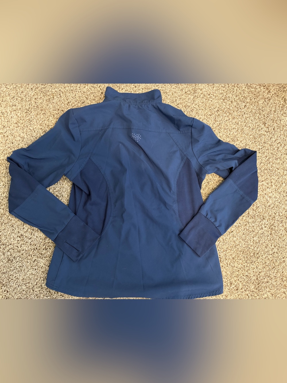 Heart and Soul Women’s Navy Blue Full-Zip Scrub Jacket - Picture 3 of 3